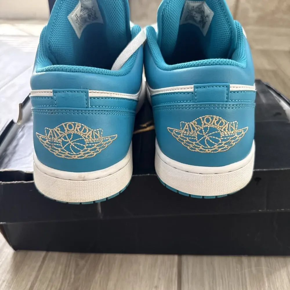Size 13 Air Jordan 1 Low Aquatone Teal 553558-174 og box